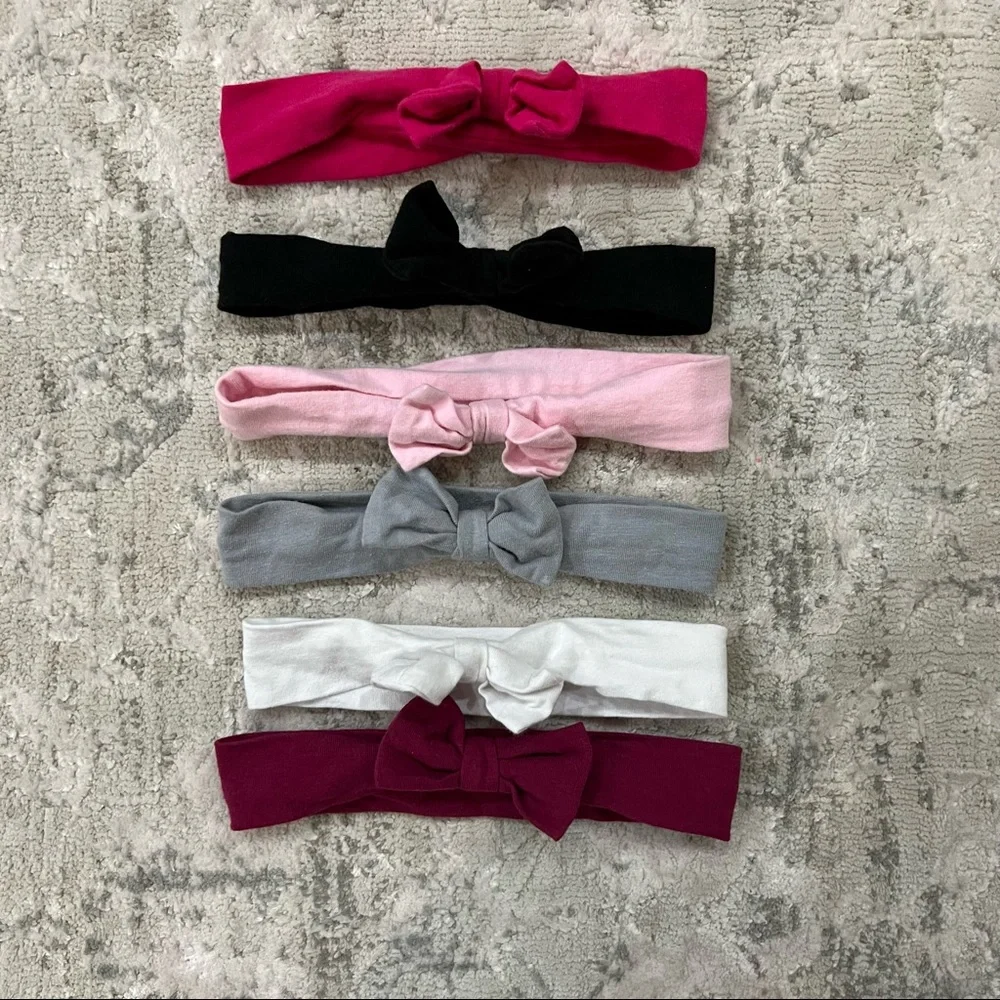 Hudson Baby | Set of 6 infant bow headbands